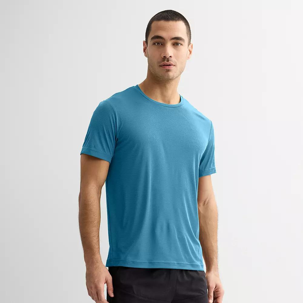 Men's Tek Gear® Dry Tek Tee, Size: Large, Sequel Blue Grid Product Image