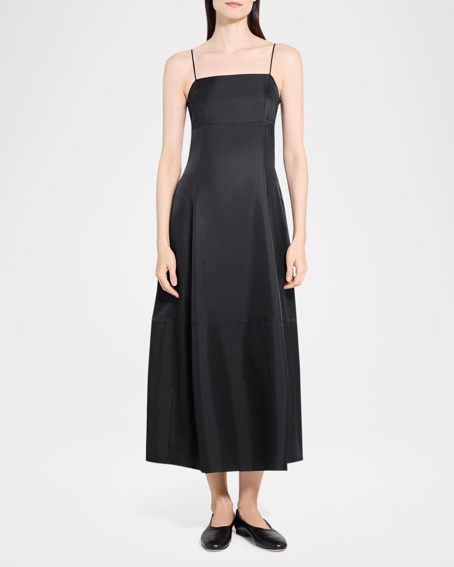 Sleeveless Silk-Twill Dress Product Image