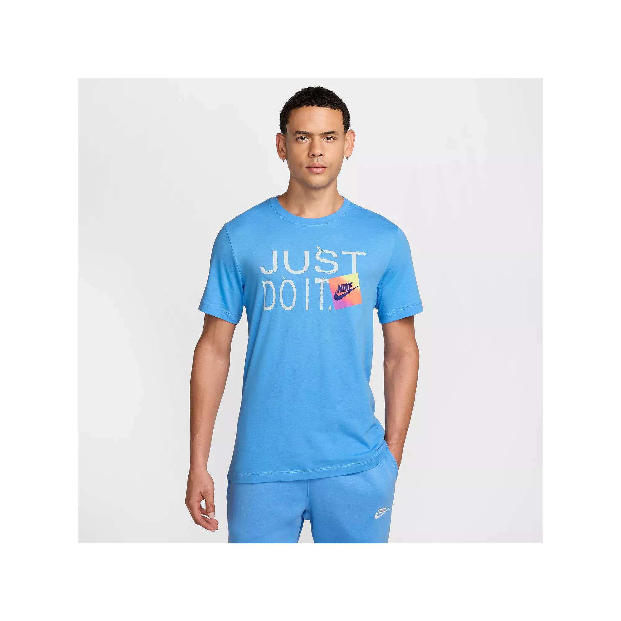 Big & Tall Nike Sportswear Just Do It Tee, Men's, Size: Medium Tall, University Blue Product Image