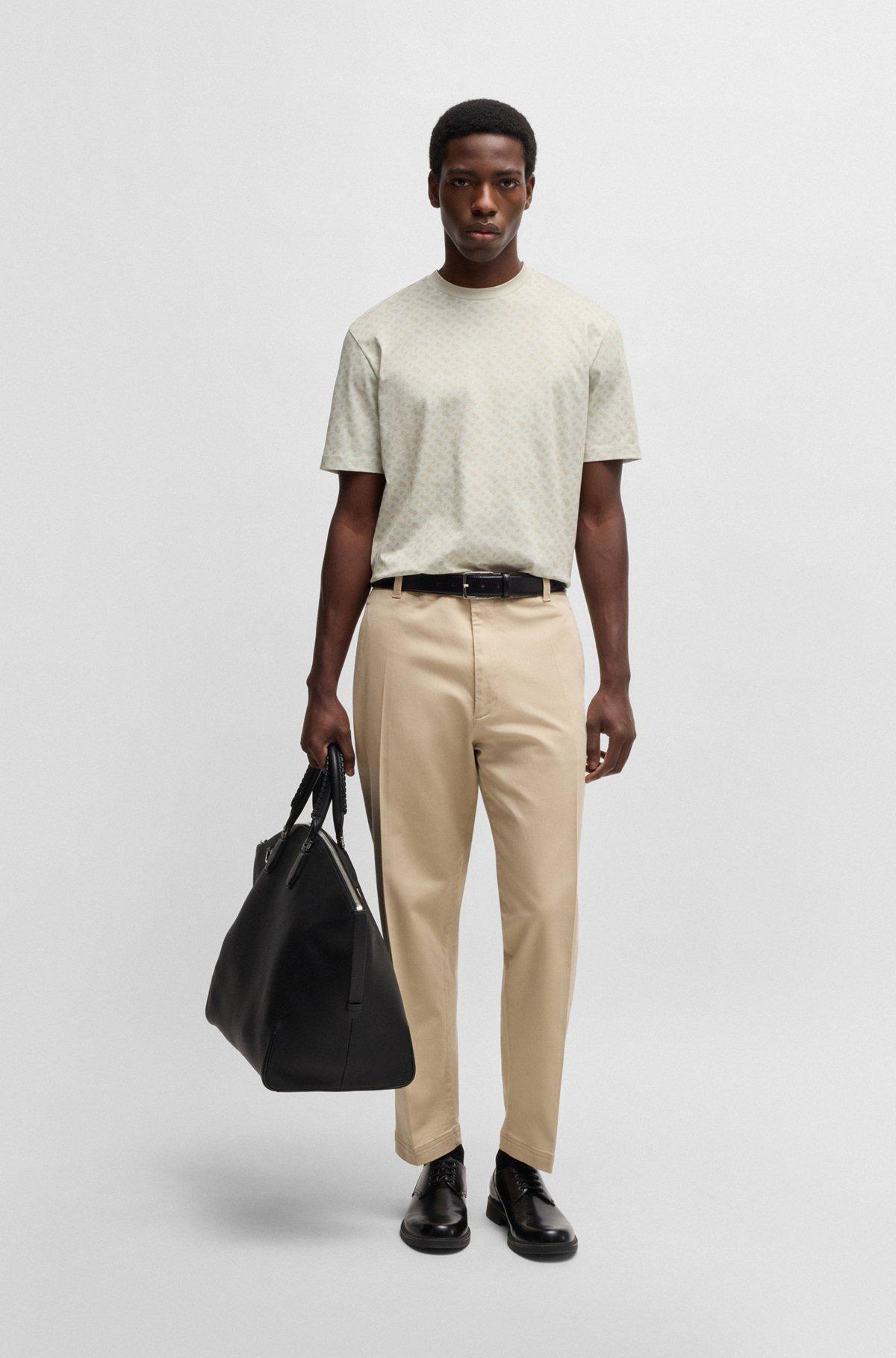 Cotton T-shirt with all-over printed monograms Product Image