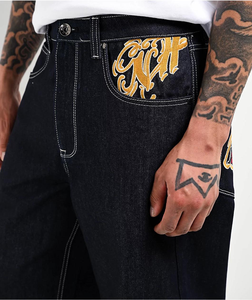Ninth Hall Ambush Dragon Raw Indigo Denim Loose Fit Jeans Product Image