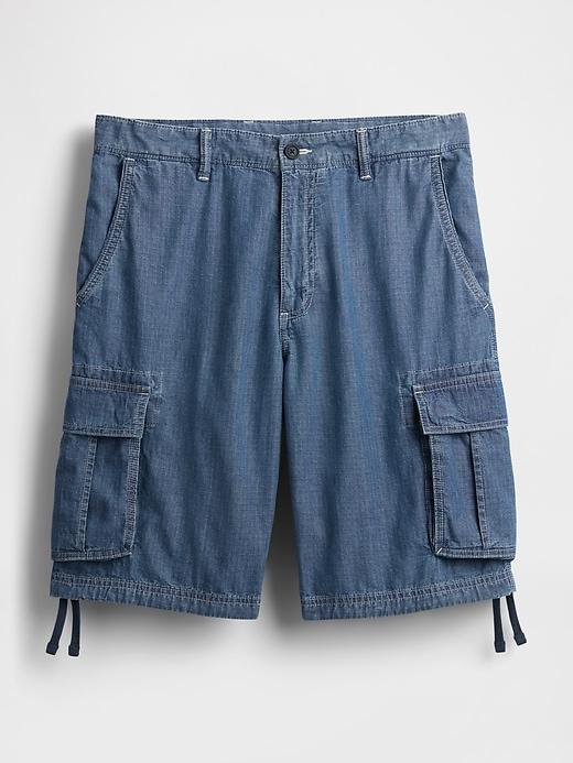 11" Baggy Denim Cargo Shorts Product Image