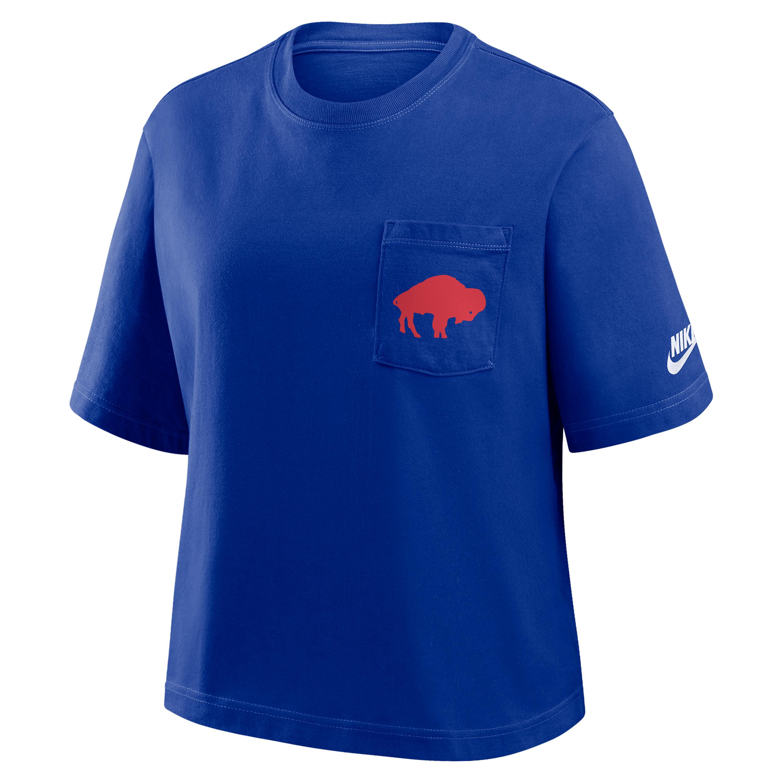 Buffalo Bills Rewind Pocket Boxy Nike Women's NFL T-Shirt Product Image