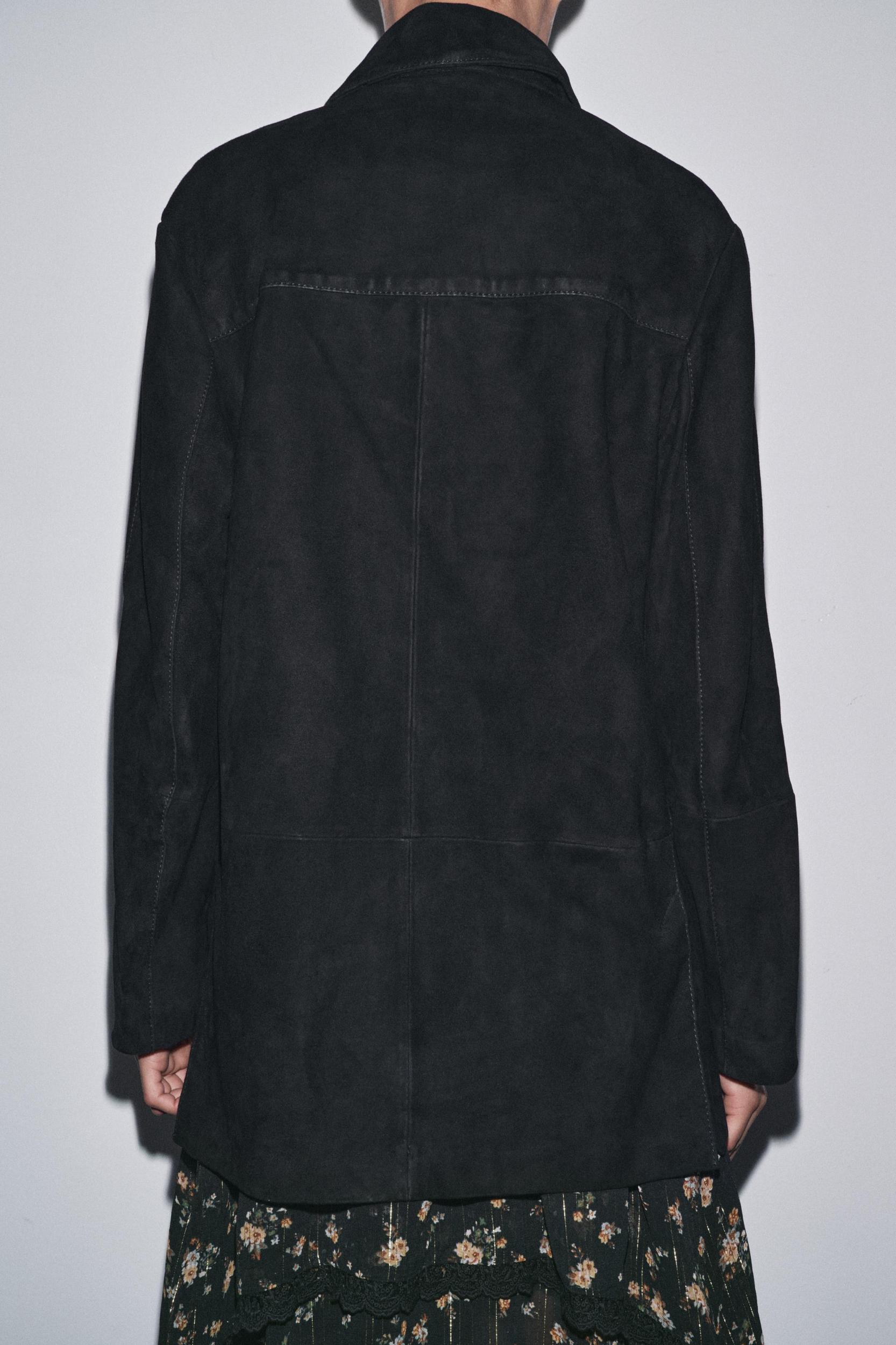 LIMITED EDITION ZW COLLECTION 100% SUEDE OVERSIZE BLAZER Product Image