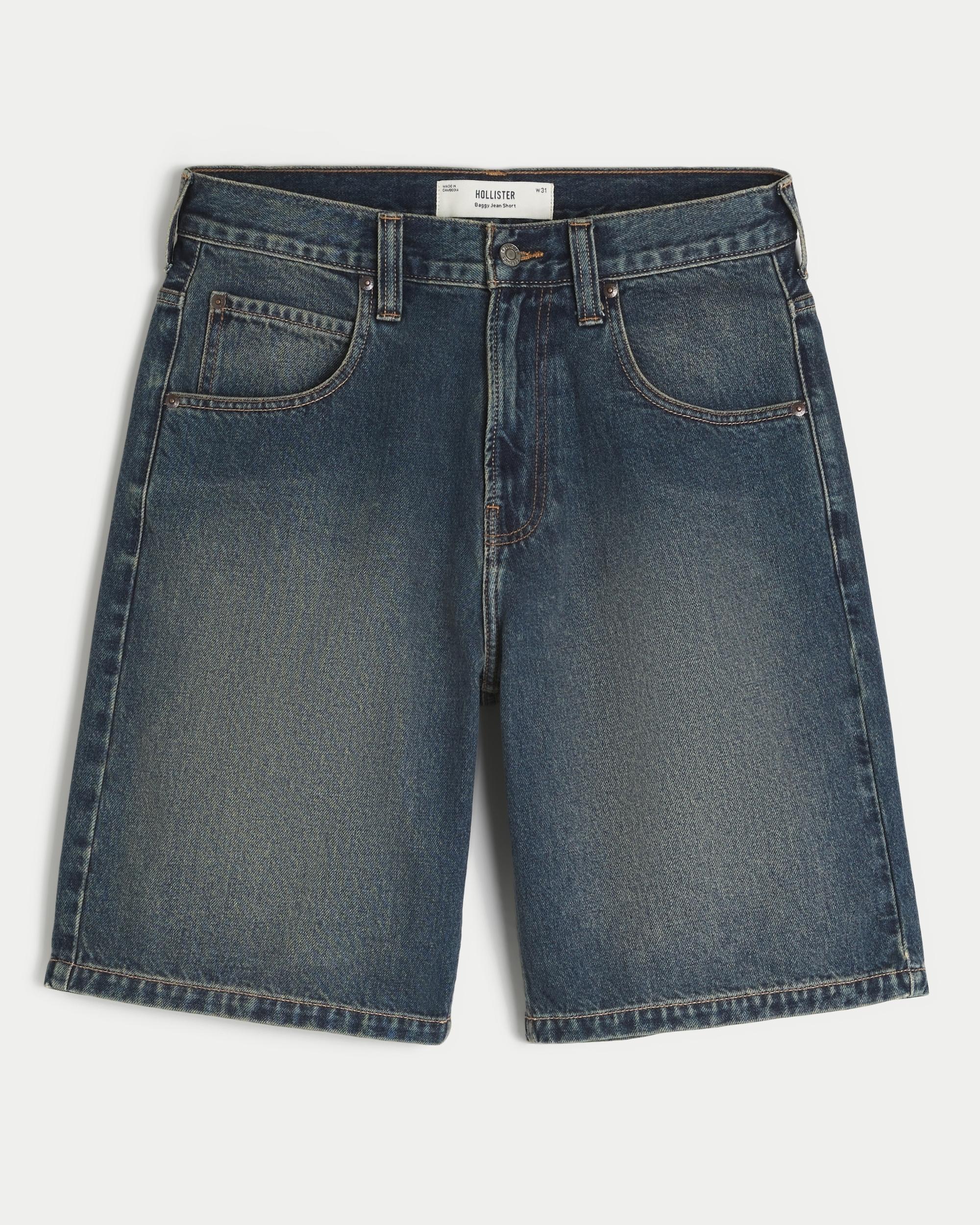 Baggy Denim Cargo Shorts Product Image