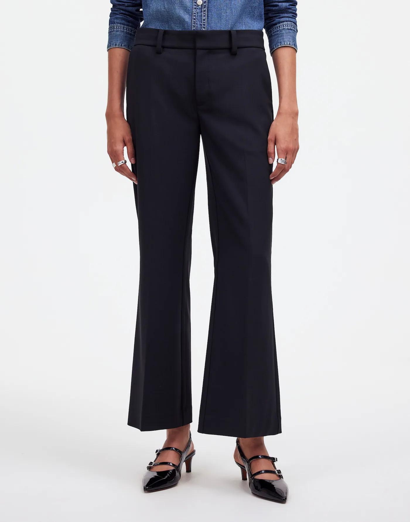 Kick Out Crop Pants in Wool-Blend Twill Product Image