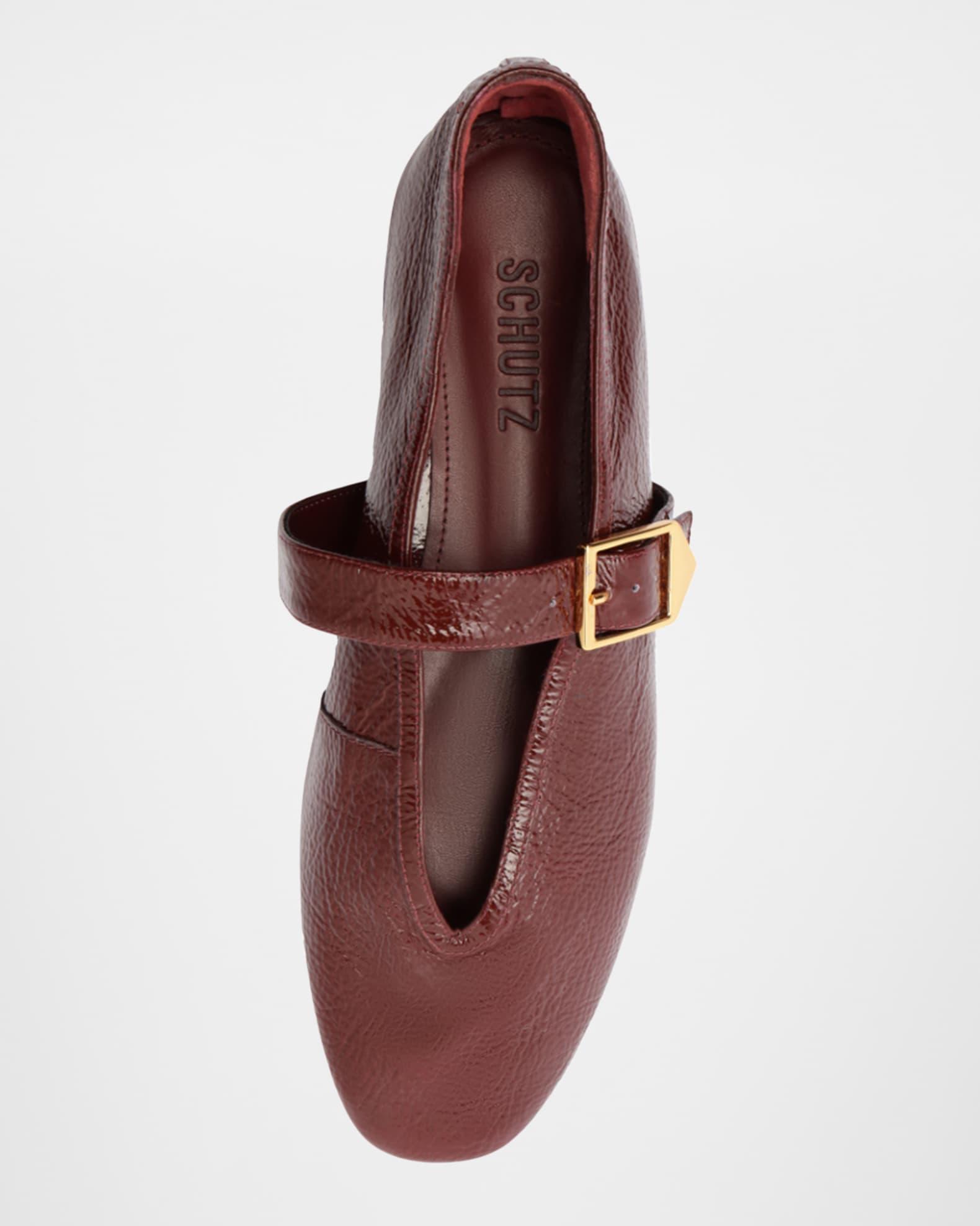 Courtney Leather Buckle Flats Product Image