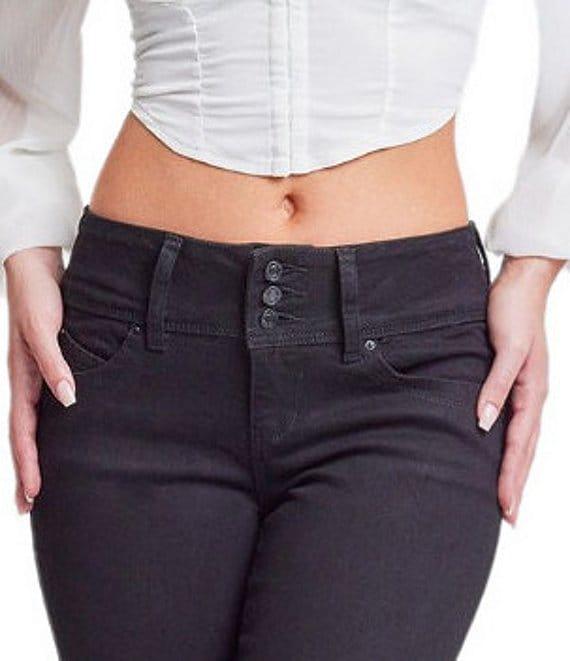 YMI Jeanswear Wbb Repreve High Rise Fray Panel Skinny Jeans Product Image