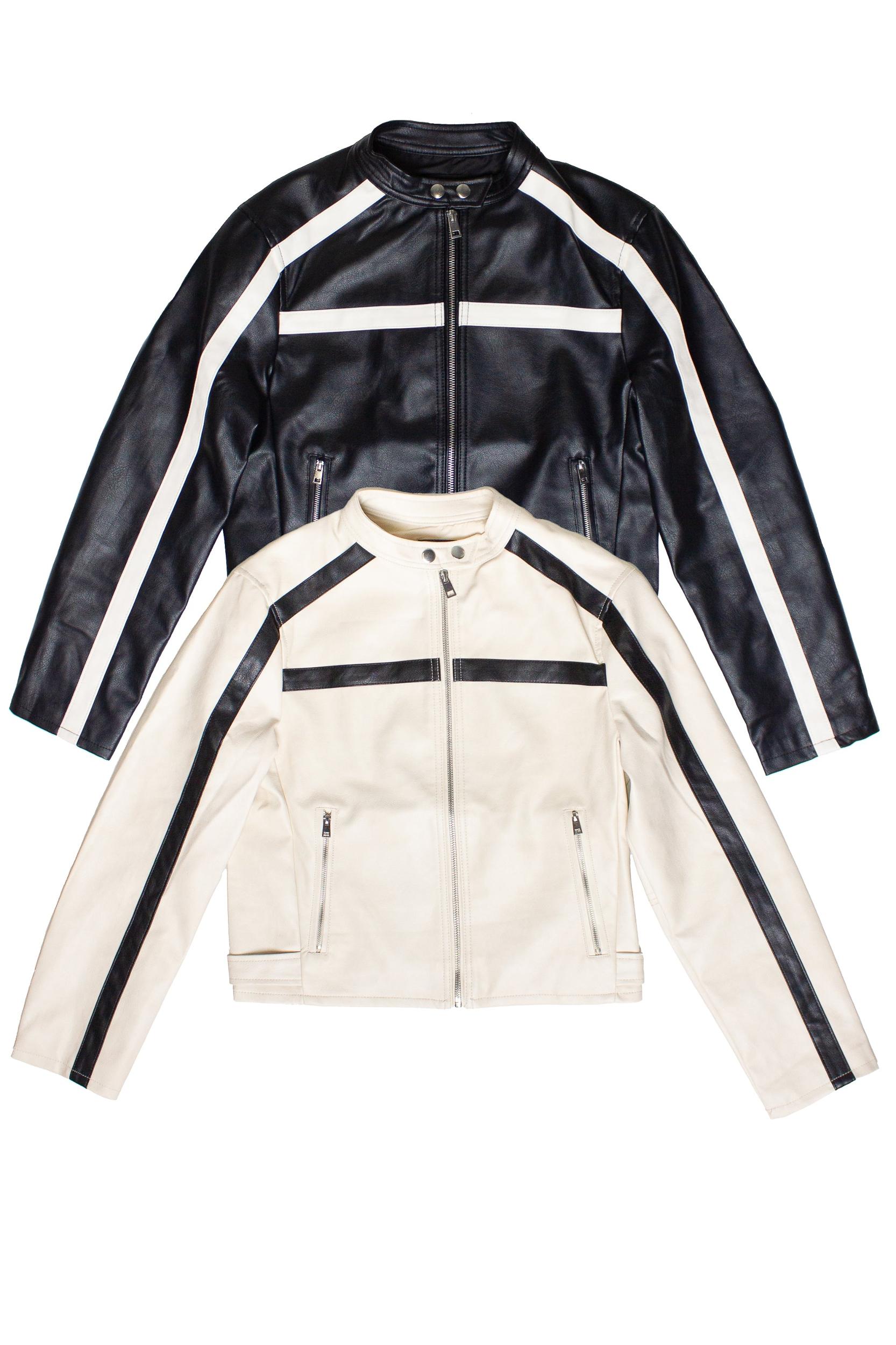 Stripe Moto Jacket Product Image