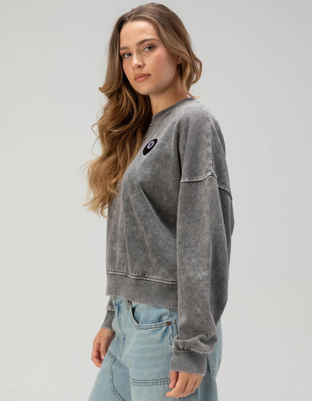 RSQ Womens 8 Ball Crewneck Sweatshirt - GRAY Product Image