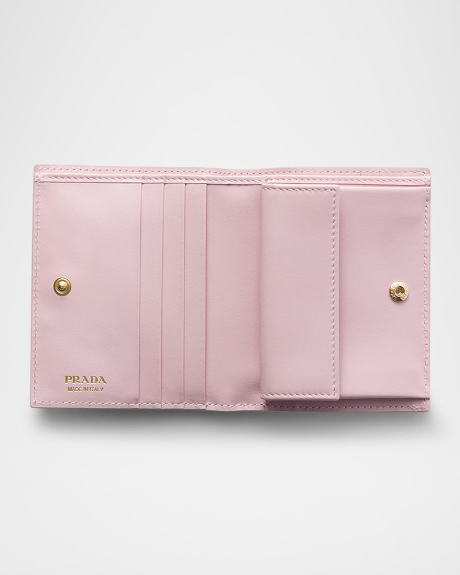 Small Floral-Print Saffiano Leather Wallet Product Image