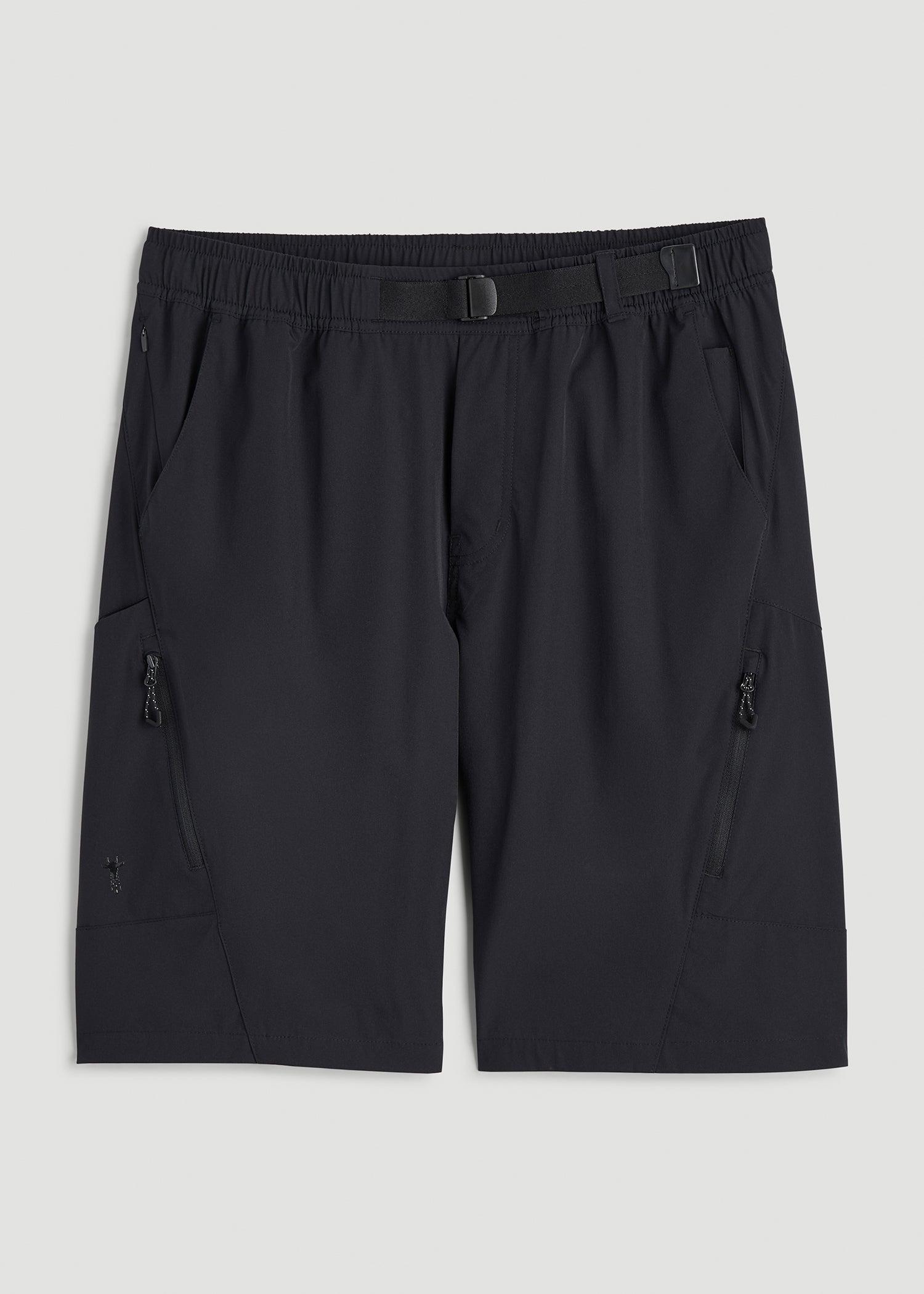 10 Pocket Hiking Short for Tall Men in Black Male Product Image
