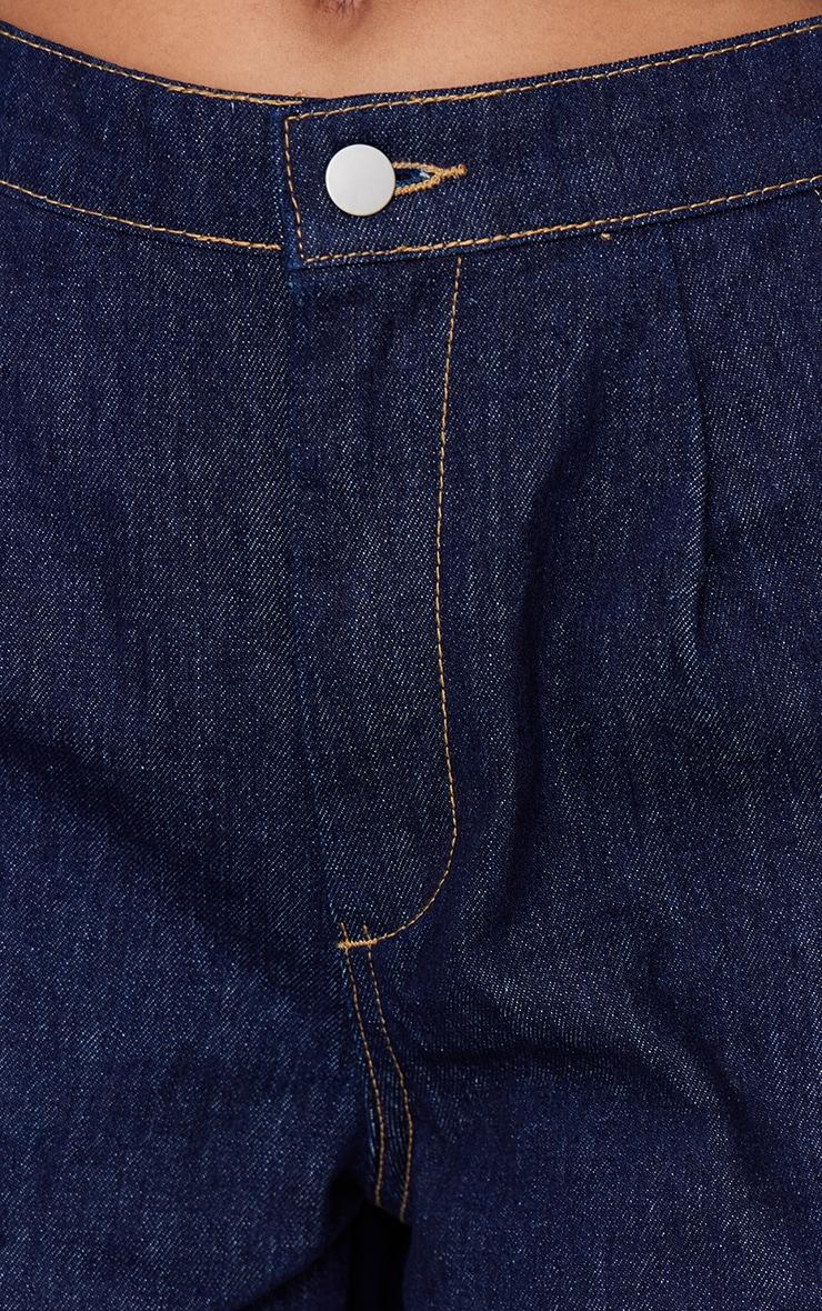 Indigo Tailored Style Wide Leg Jeans Product Image