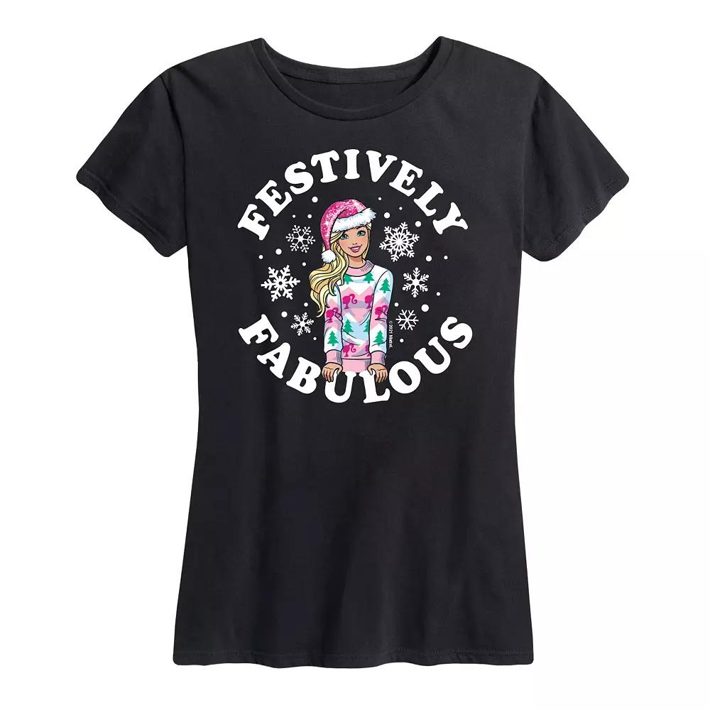Women's Barbie® Festively Fabulous Graphic Tee, Girl's,  Product Image