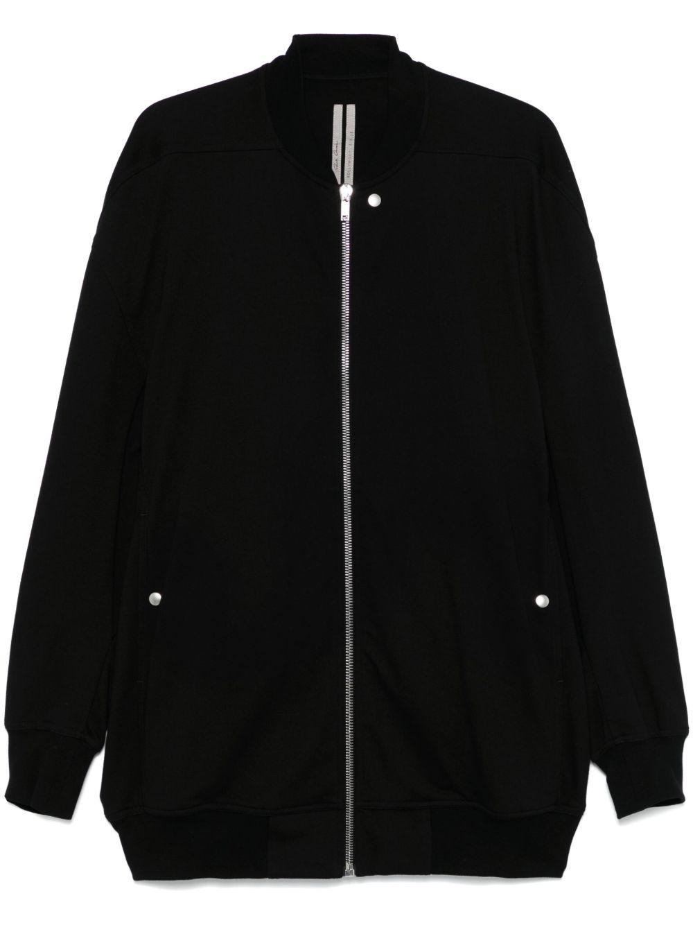 RICK OWENS Black Hollywood Jumbo Flight Bomber Jacket In 09 Black Product Image