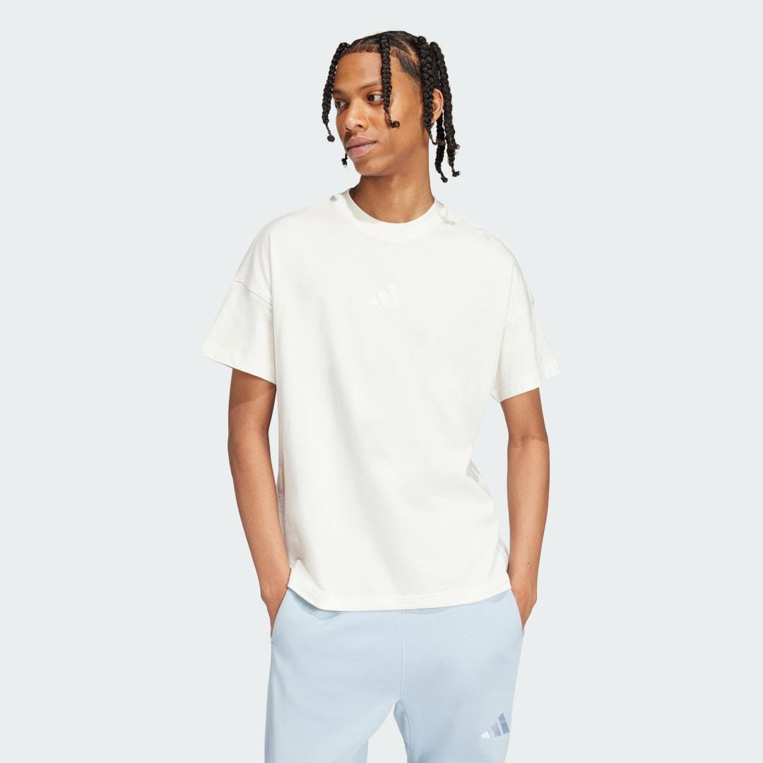 adidas ALL SZN Tee Off White S Mens Product Image