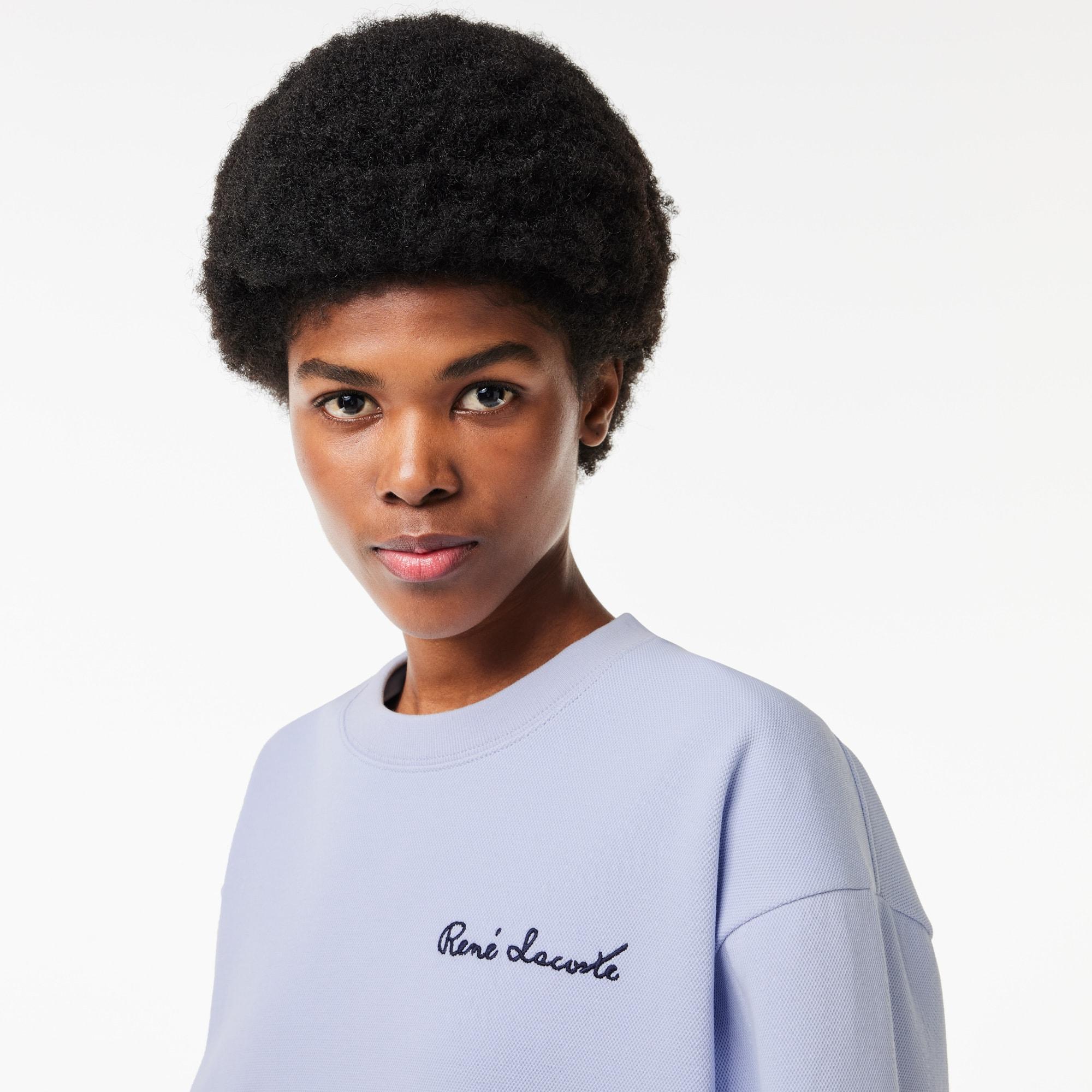 Women's Oversized Piqué Hoodie Product Image