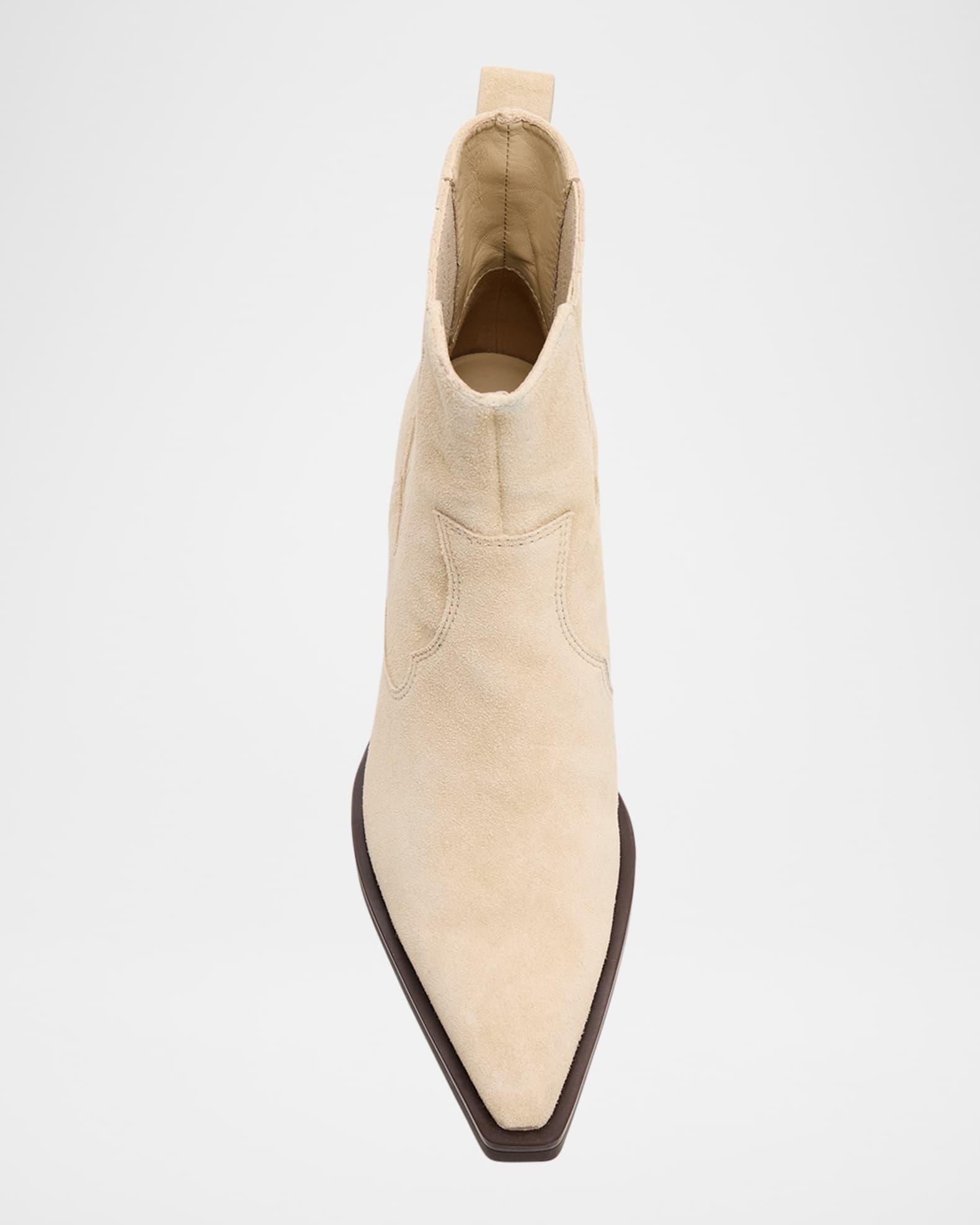 Dart Suede Western Chelsea Ankle Booties Product Image