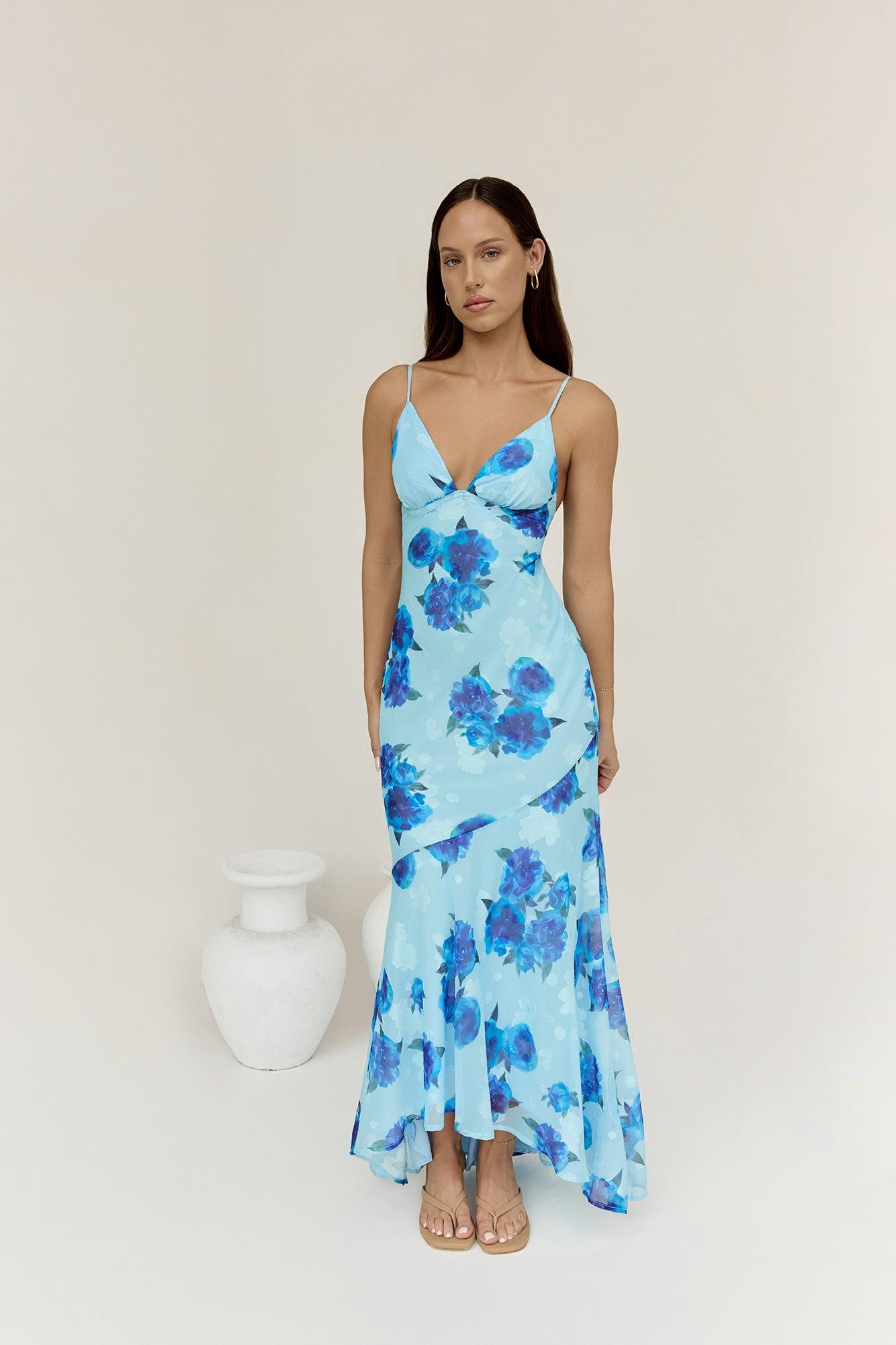 Shine Bright Maxi Dress Blue Product Image