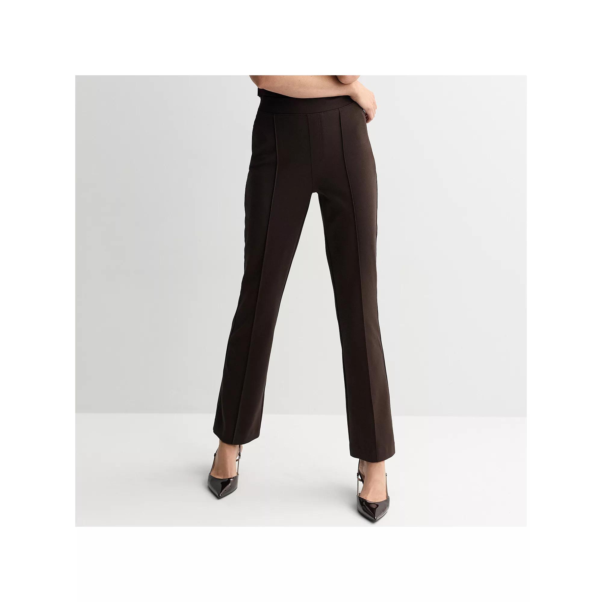Women's Nine West Pintuck Bootcut Ponte Pants,  Product Image