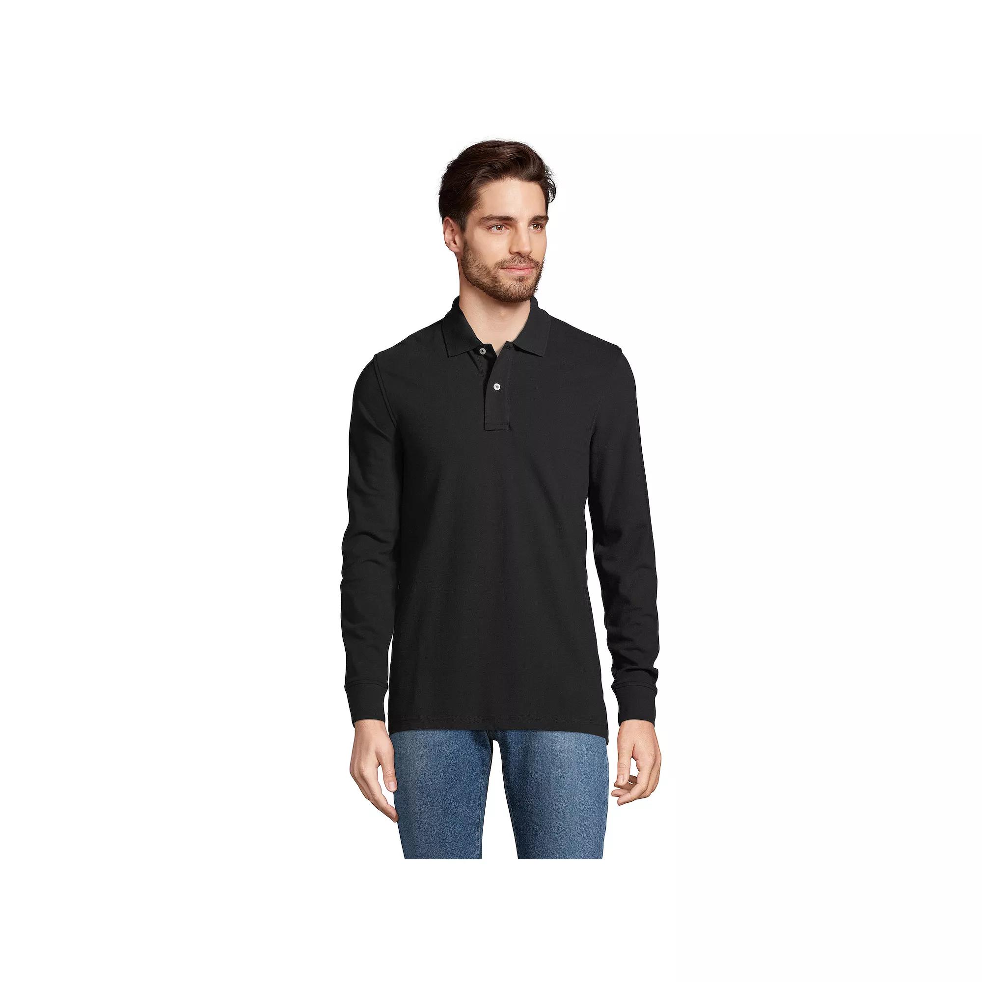 Men's Lands' End Comfort First Mesh Polo, Size: Medium, Gray Grey Product Image