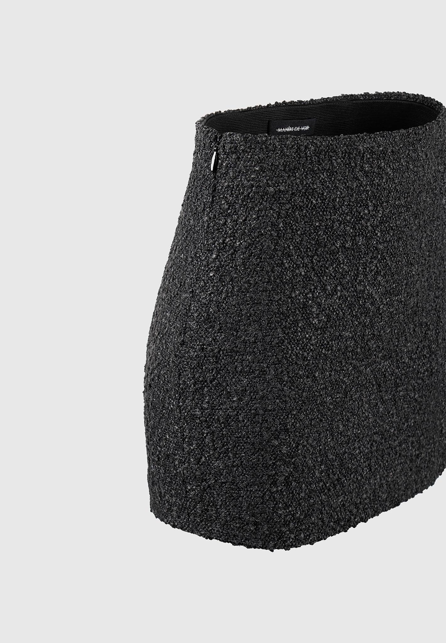 Boucle Mini Skirt - Black Female Product Image