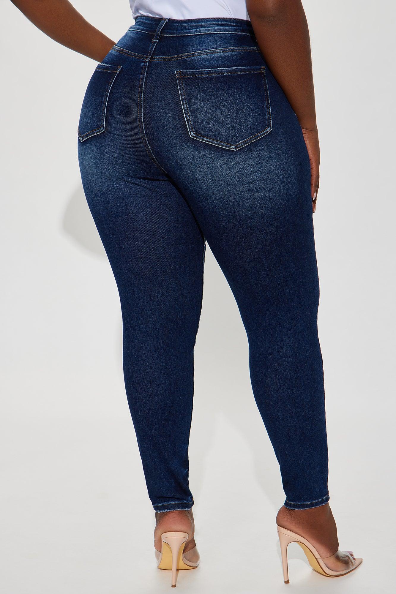 Kalisha Stretch Ripped Skinny Jeans - Dark Wash Product Image