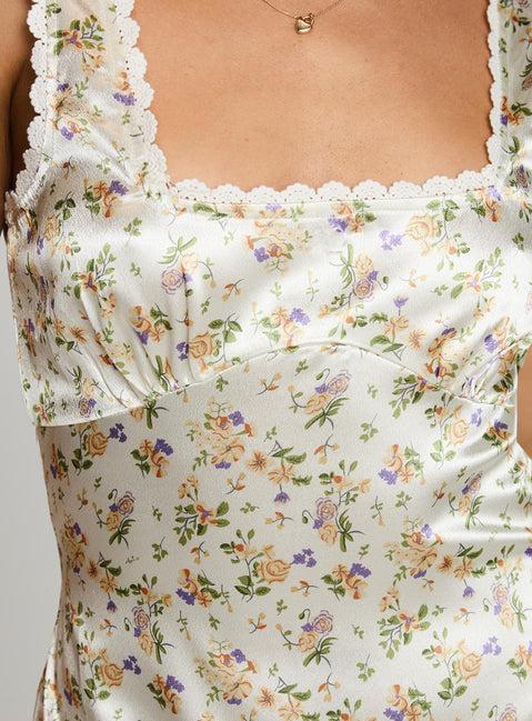 Berlin Satin Mini Dress White Product Image