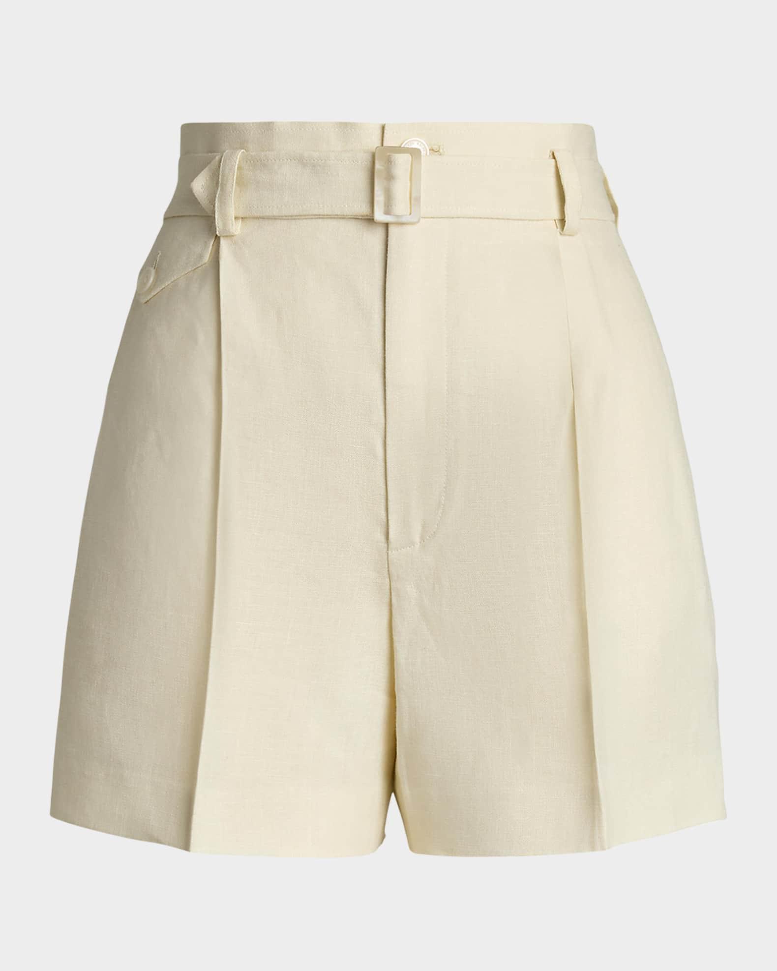 Denise Belted Linen Shorts Product Image