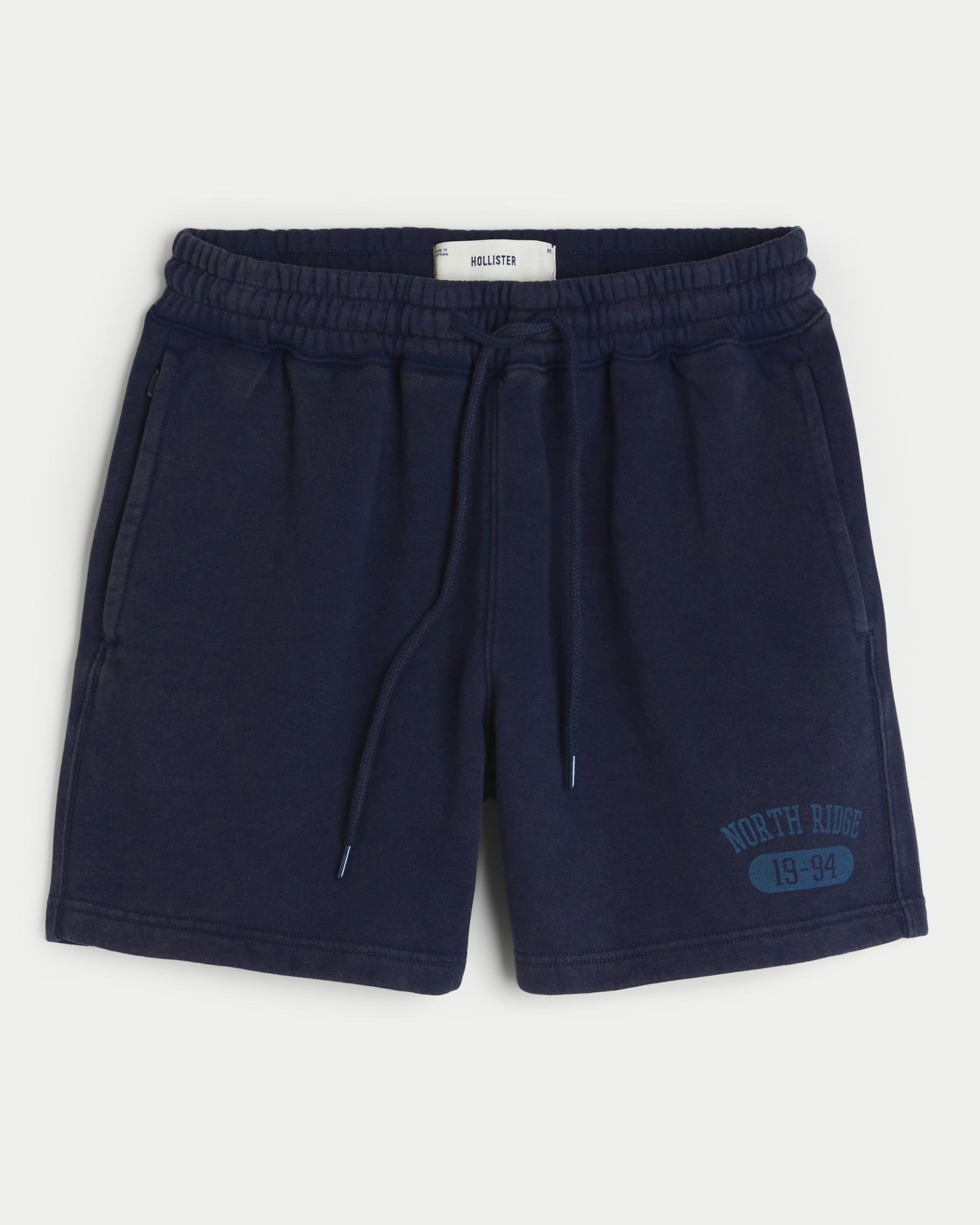 Mid-Thigh Loose Fleece Shorts Product Image