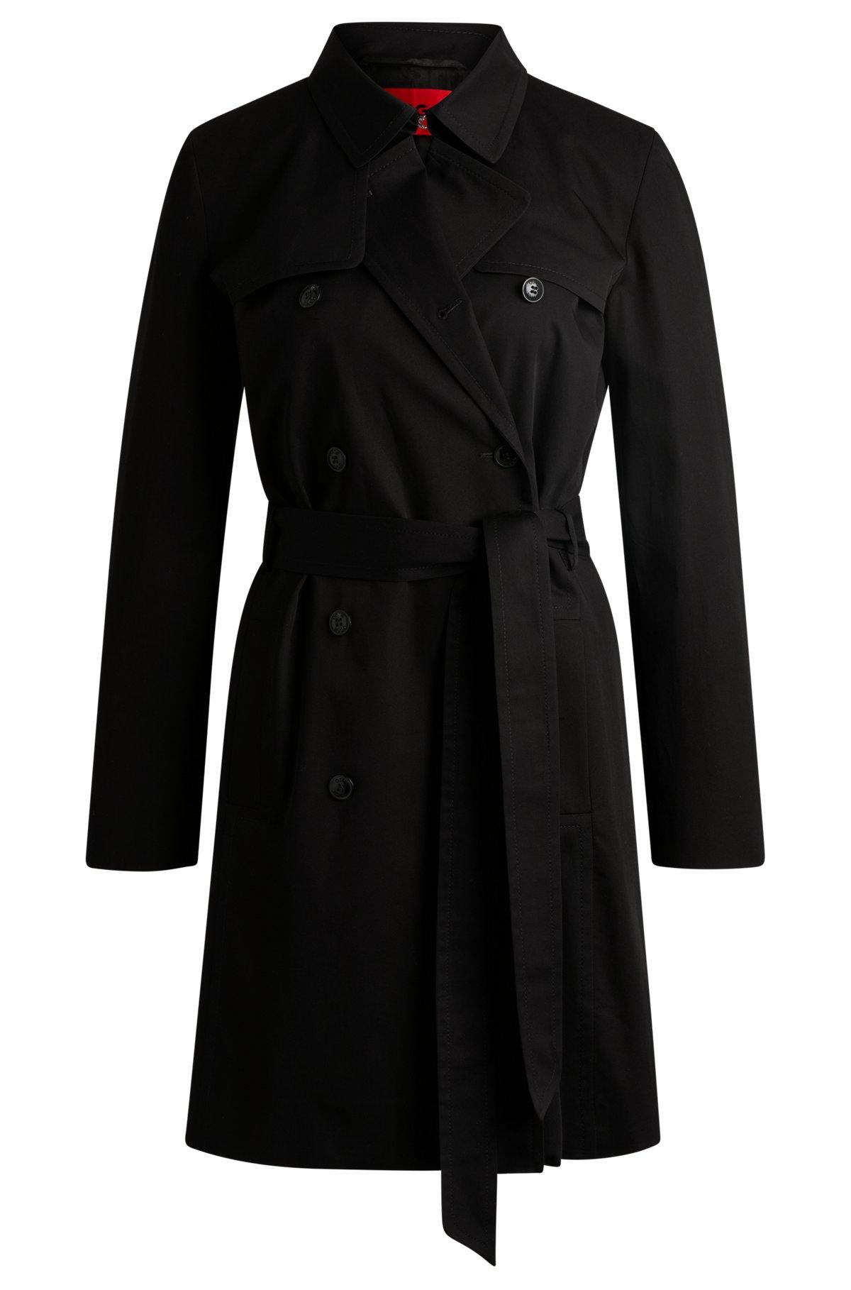Double-breasted regular-fit trench coat in cotton Product Image