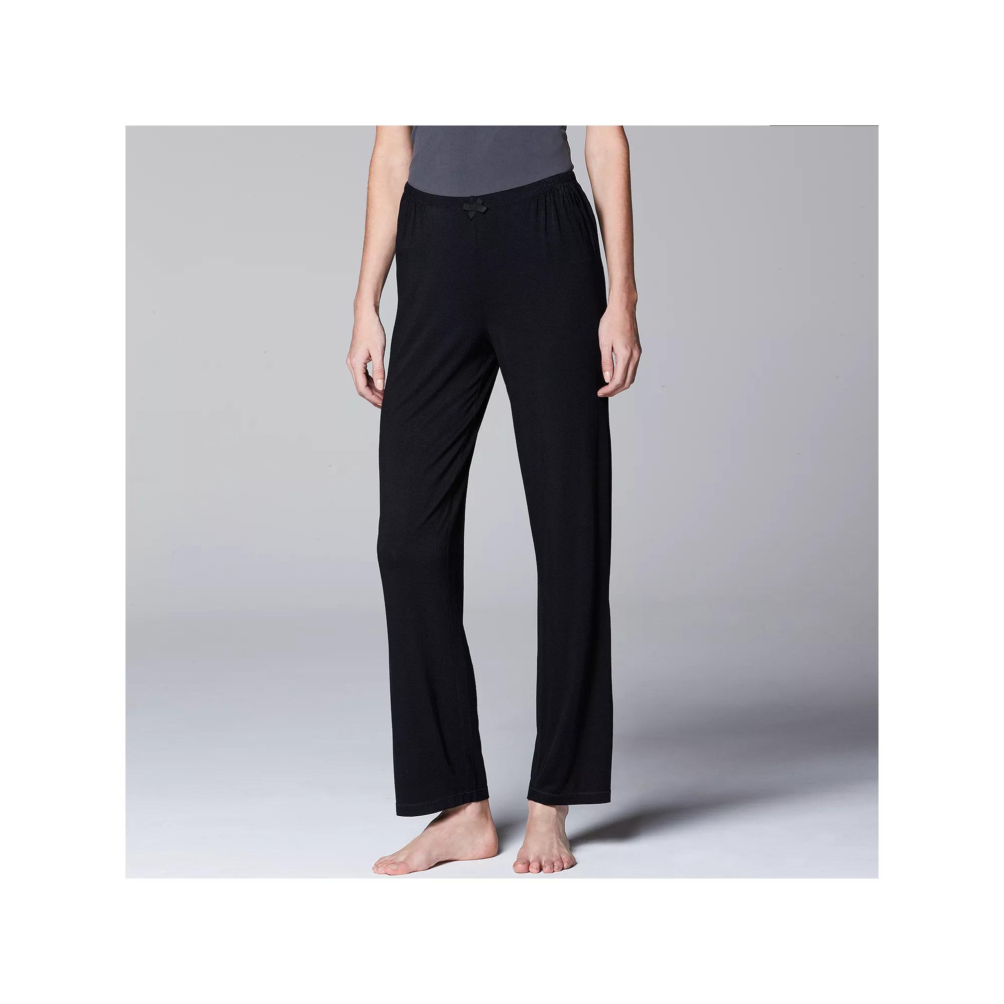 Women's Simply Vera Vera Wang Basic Solid Luxury Pajama Pants,  Product Image