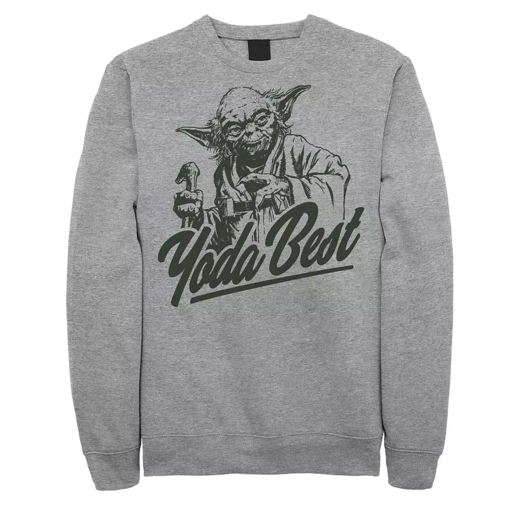 Men's Star Wars Yoda Best Outline Portrait Graphic Sweatshirt,  Product Image