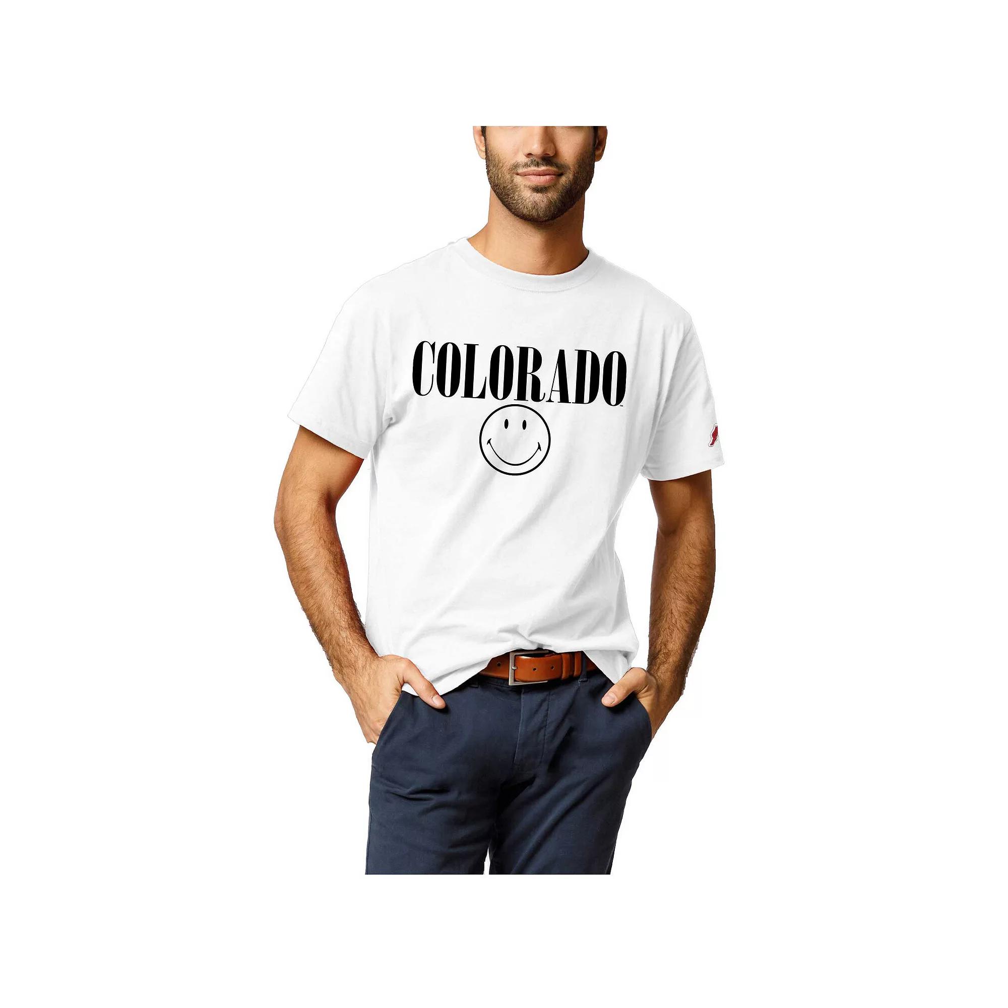 Men's League Collegiate Wear White Colorado Buffaloes Smiley All American T-Shirt,  Product Image