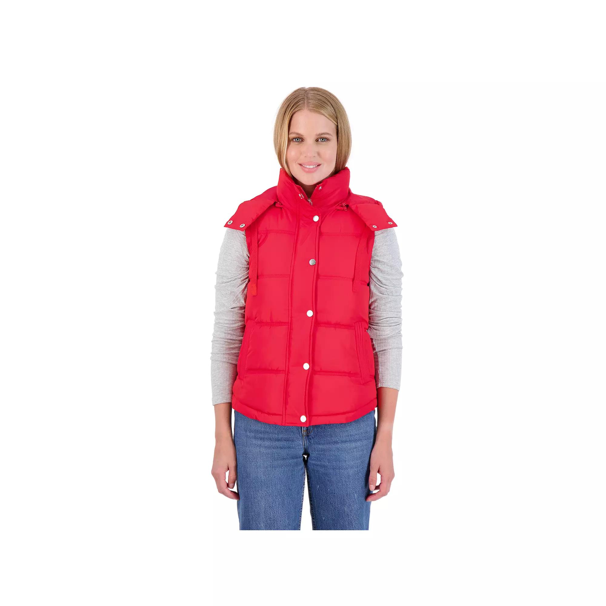 Juniors' Sebby Hooded Water-Resistant Puffer Vest, Women's,  Product Image