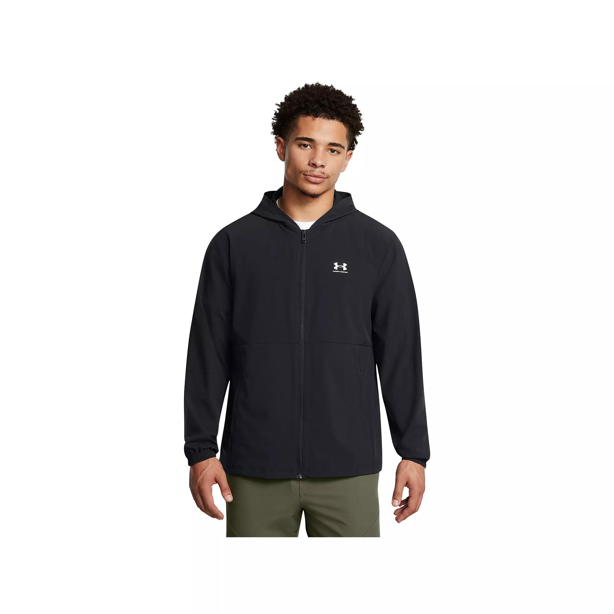 Men's Under Armour Vibe Woven Hooded Windbreaker Jacket,  Product Image
