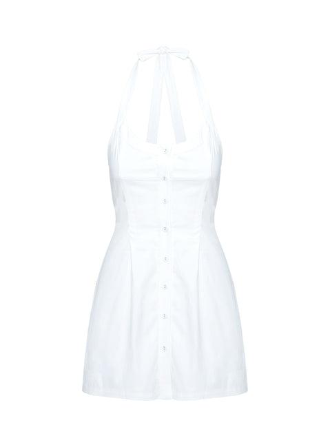 Mallorie Halter Mini Dress White Product Image