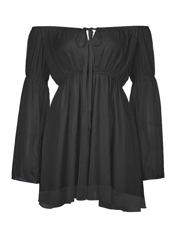 Long Sleeve Corset Mini Dress Product Image