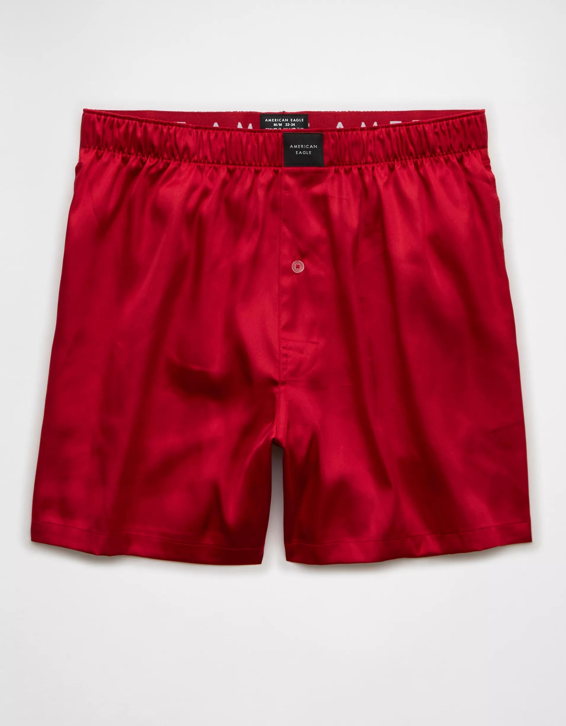 AEO Men's Solid Satin Pocket Boxer Short Product Image