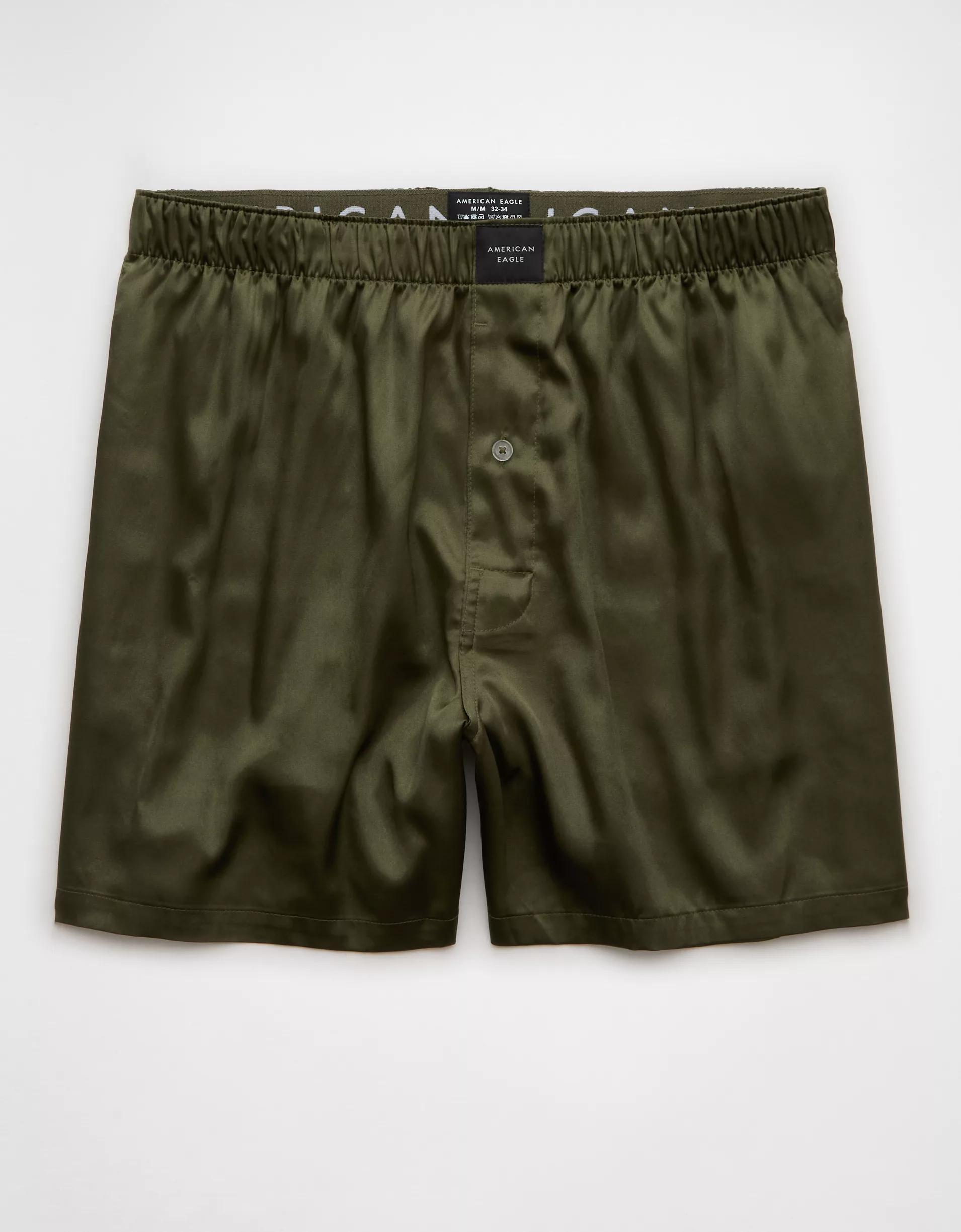 AEO Men's Solid Satin Pocket Boxer Short Product Image