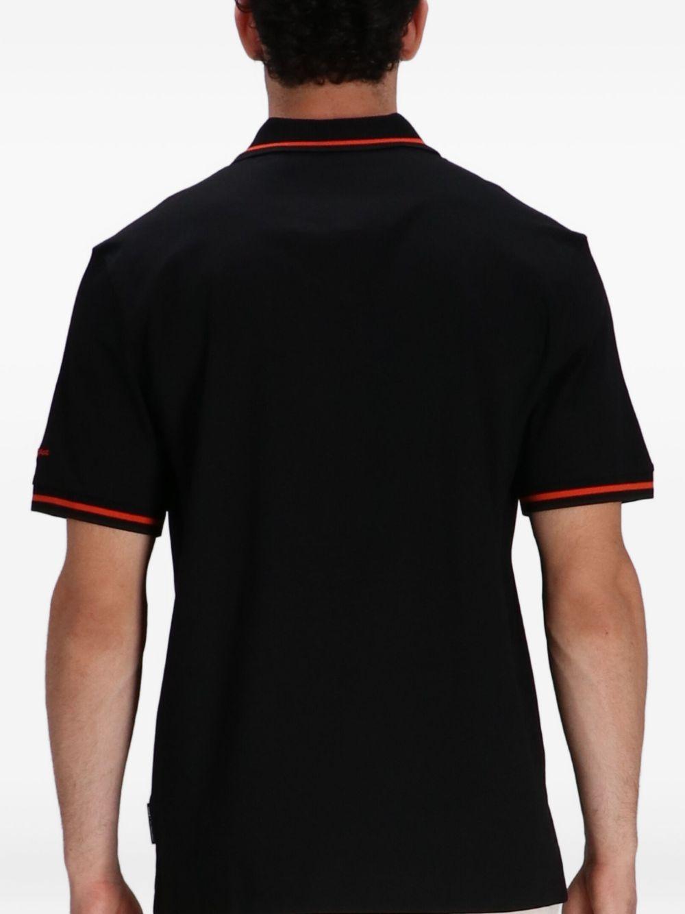 contrasting-trim polo shirt Product Image