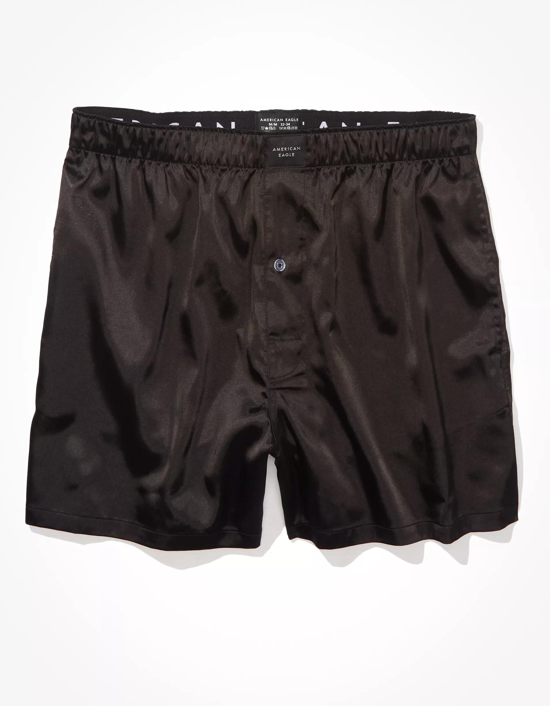 AEO Men's Solid Satin Pocket Boxer Short Product Image