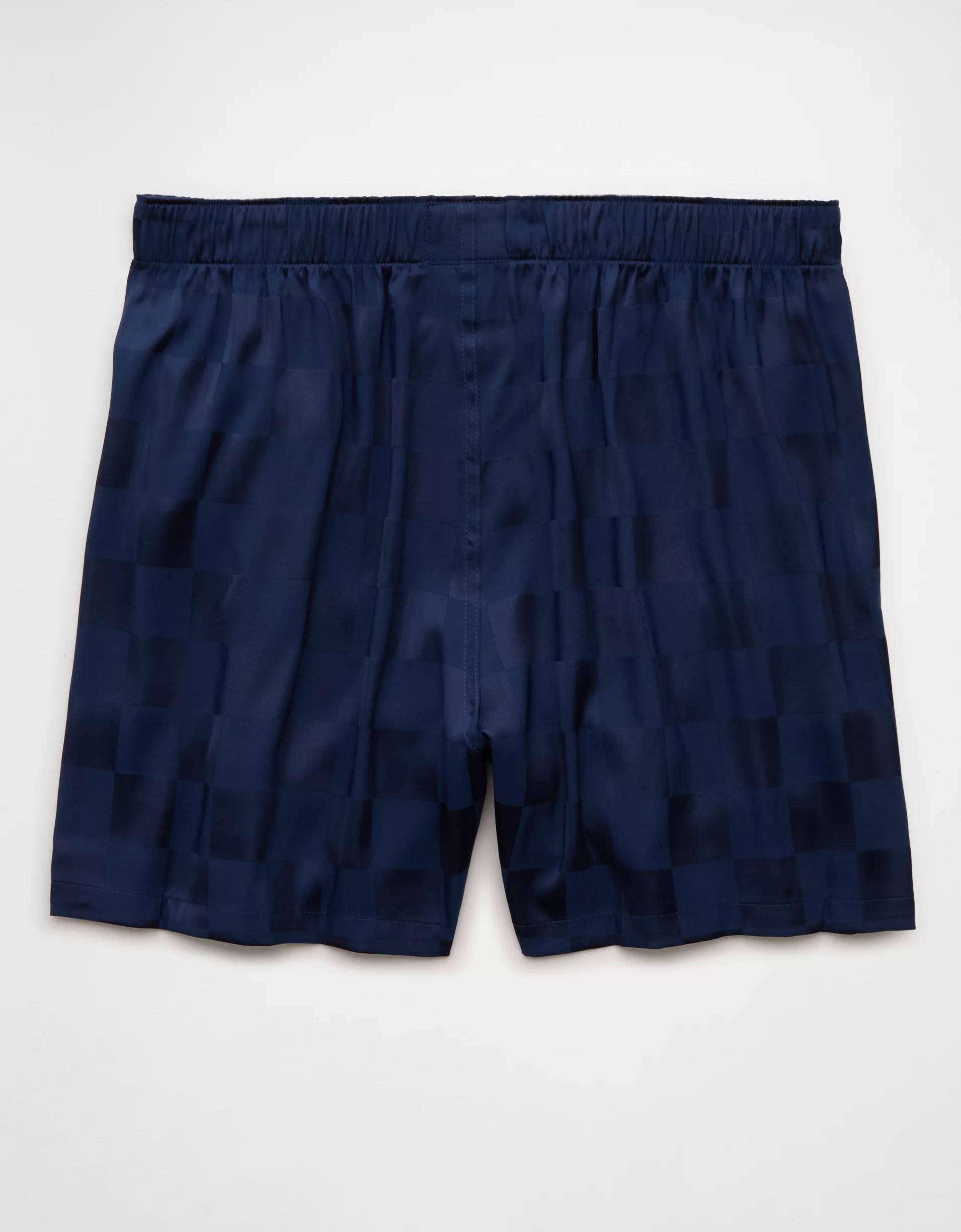 AEO Men's Checkerboard Satin Pocket Boxer Short Product Image
