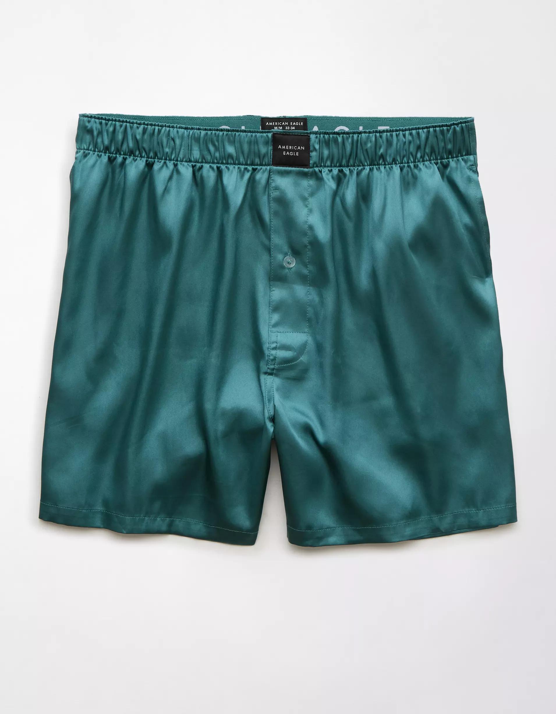 AEO Men's Solid Satin Pocket Boxer Short Product Image