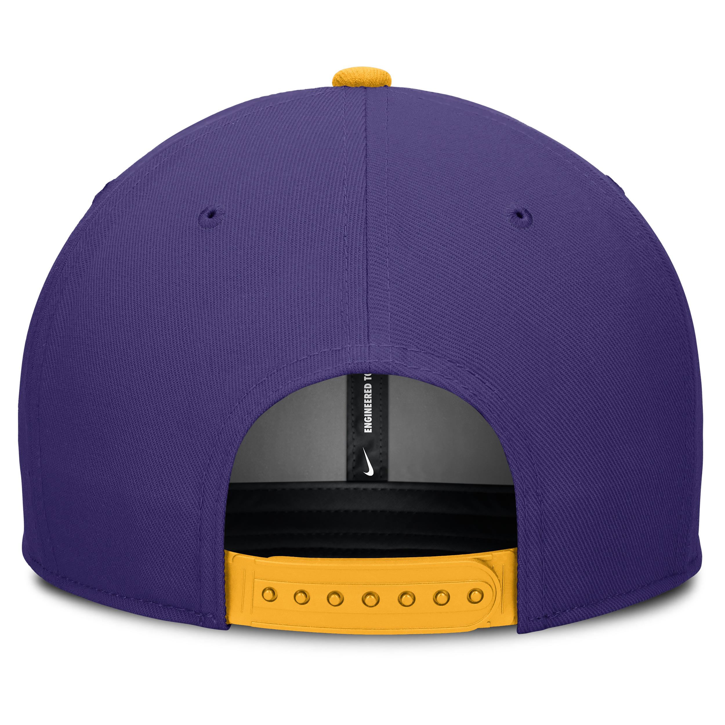 LSU Legacy Script Nike Mens Dri-FIT College Adjustable Hat | NC120FCXLOV-1R5 Product Image