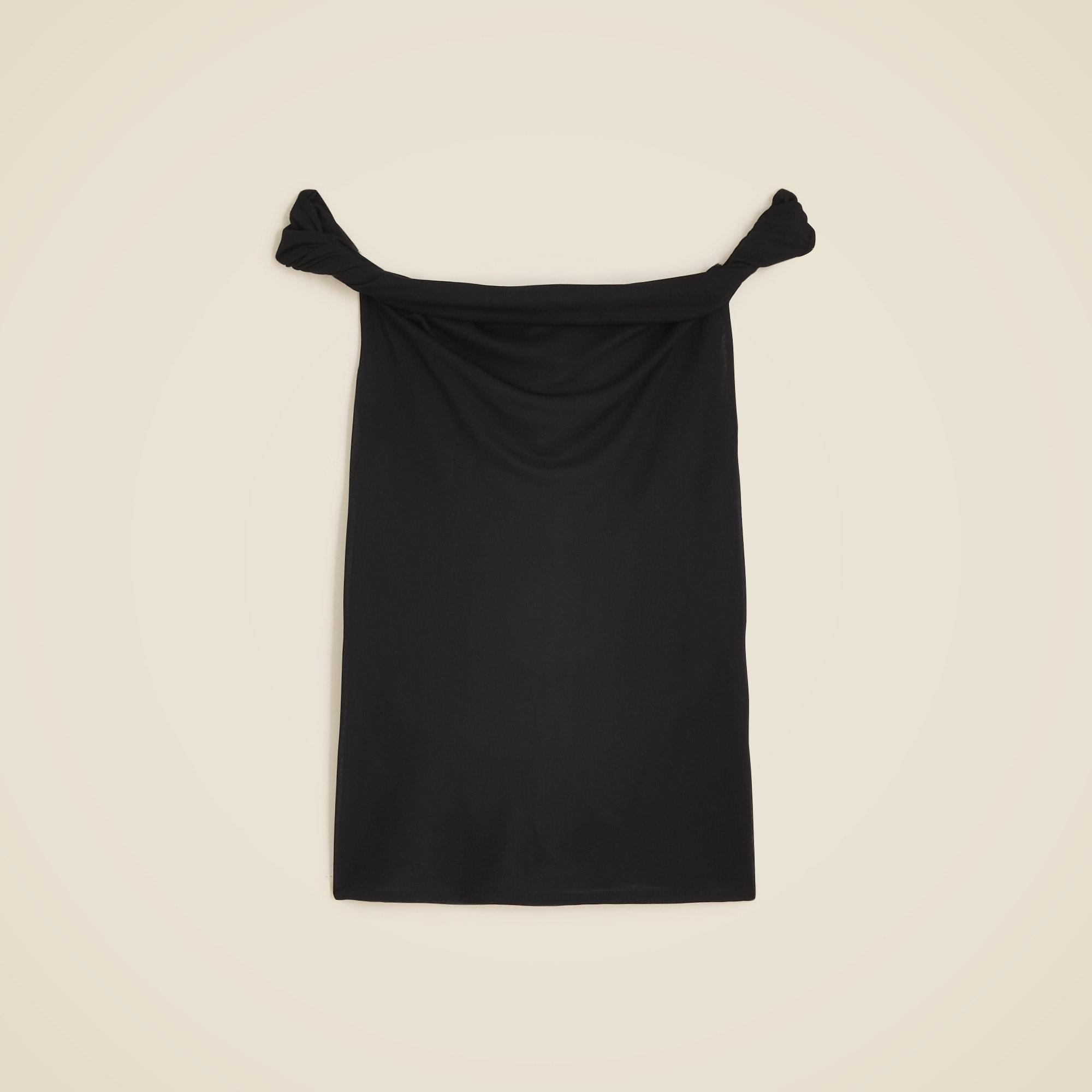 Off-the-shoulder twist tank top in matte jersey Product Image