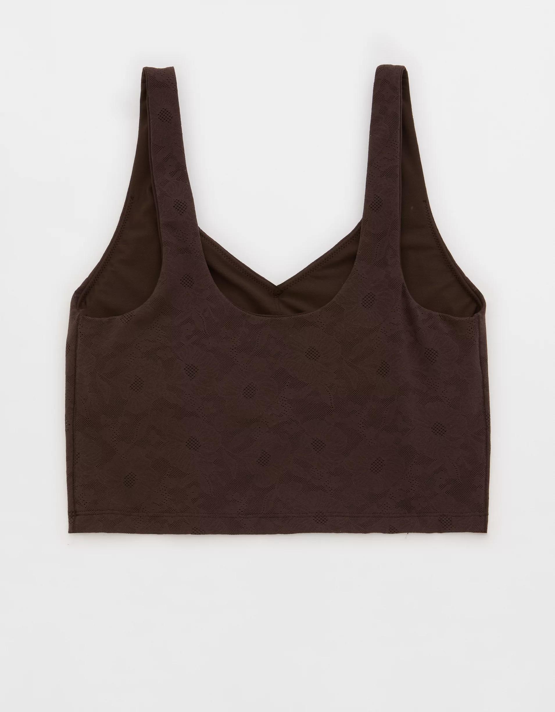 OFFLINE By Aerie Lace Low Key Longline Sports Bra Product Image