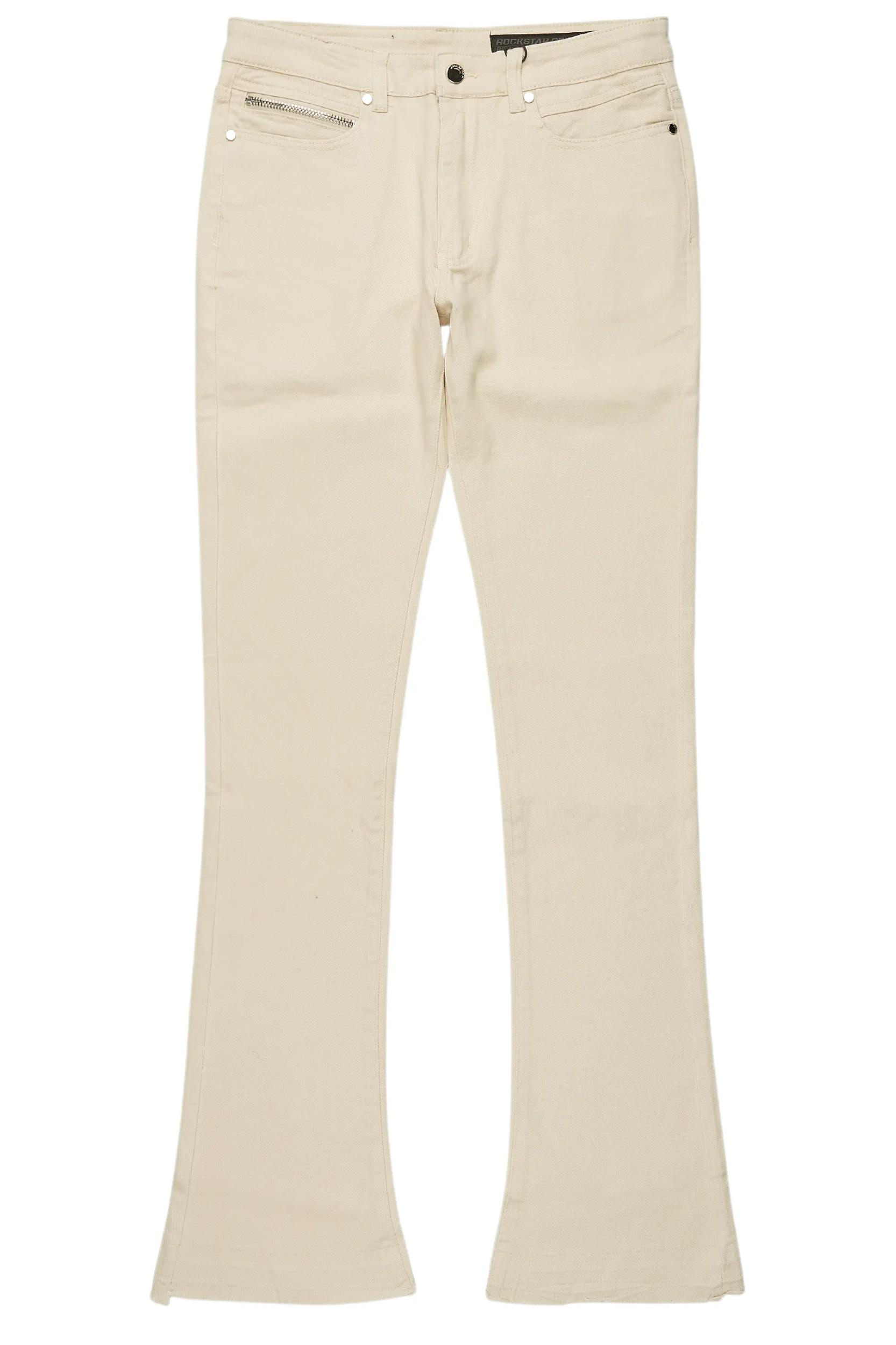 Dag Beige Stacked Flare Jean Male Product Image