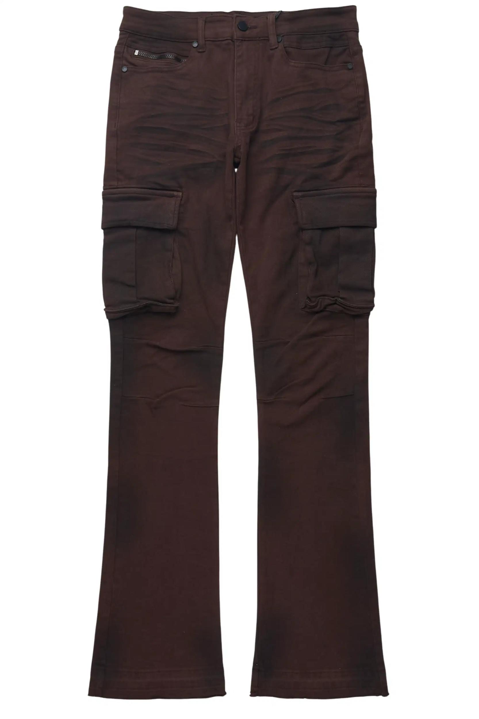 Cruz Dark Brown Stacked Fit Jean Male Product Image