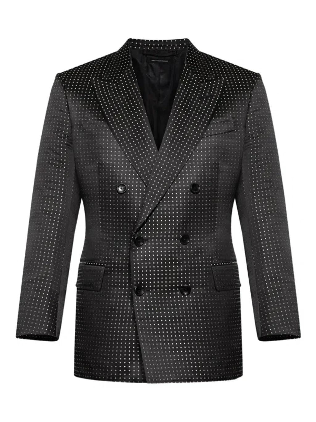 TOM FORD Double-breasted Dotted Jacket In Multi Product Image